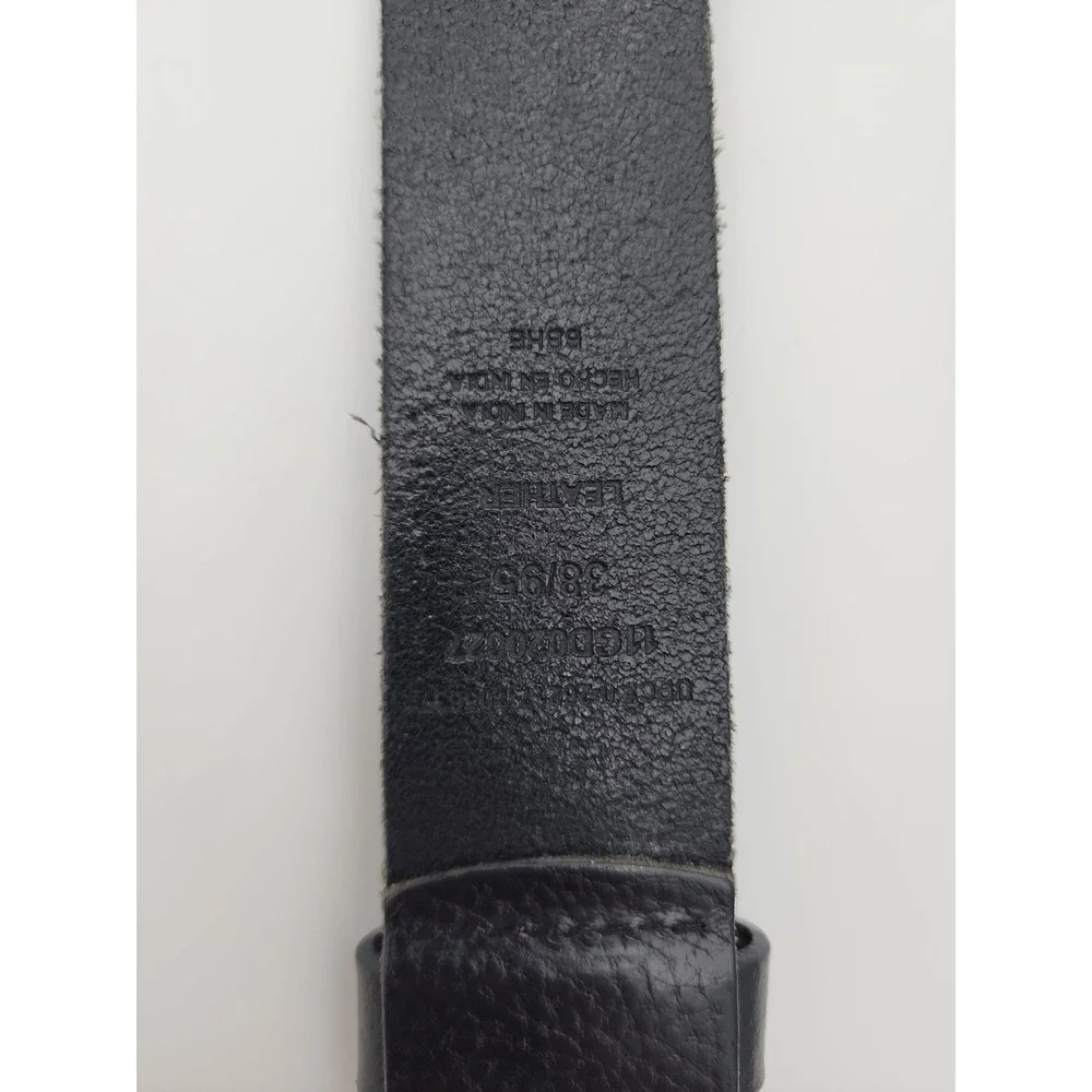 Dickies Black Pebbled Leather Belt Sz 38